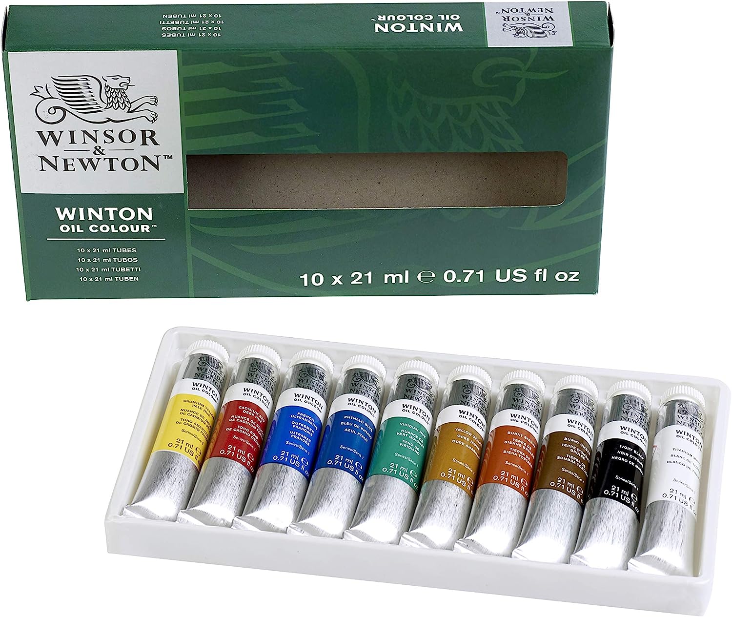Winsor & Newton Winton Oil Color Paint, Basic Set, 10 x 21ml Tubes - Image 3